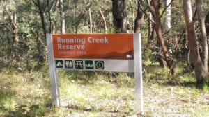 running creek reserve free camping victoria